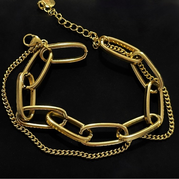 ✨Chic 18K Gold Plated Chain Bracelet ✨ - Picture 1 of 3